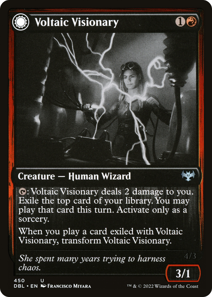 Voltaic Visionary // Volt-Charged Berserker (DBL-450) - Innistrad: Double Feature: (Double Faced Transform)