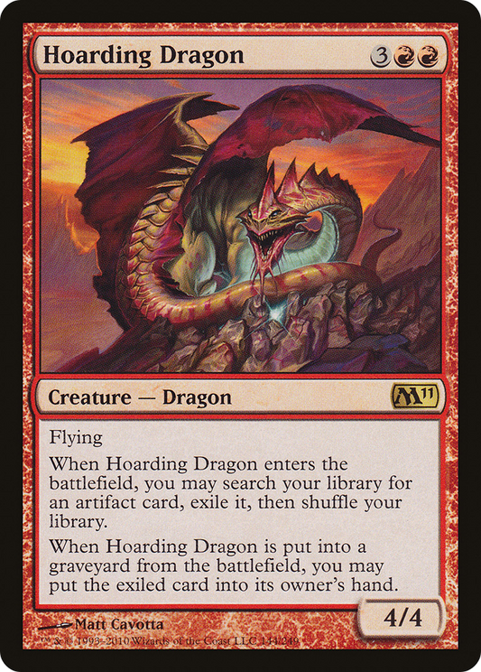 Hoarding Dragon (M11-144) - Magic 2011 Foil