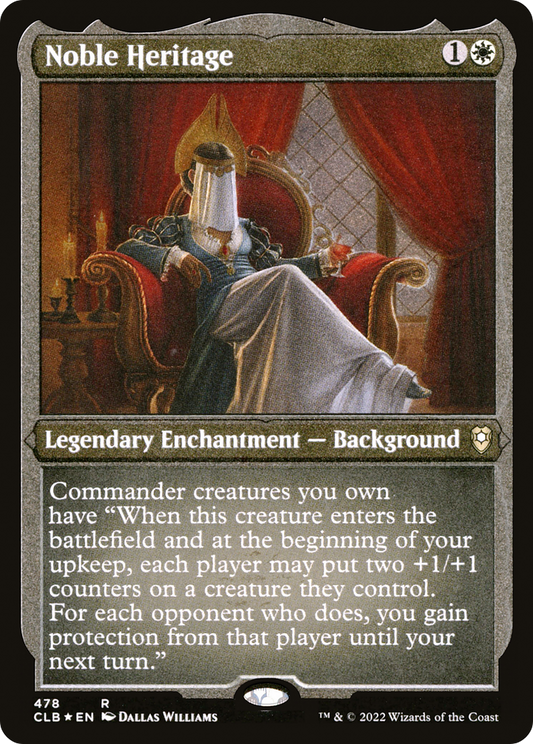 Noble Heritage (CLB-478) - Commander Legends: Battle for Baldur's Gate Etched Foil