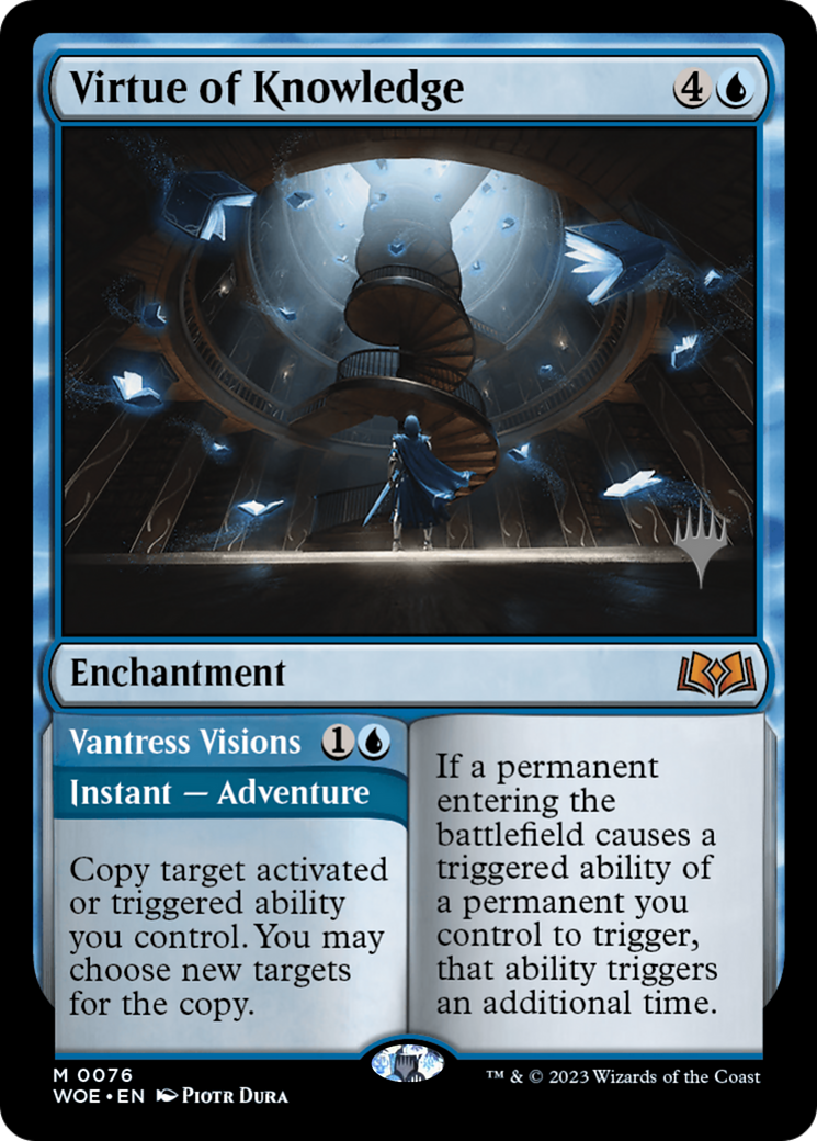 Virtue of Knowledge (PPWOE-076) - Wilds of Eldraine Promos (Promo Pack)
