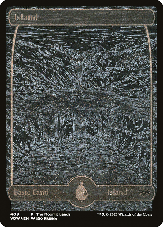 Island (VOW-409) - Innistrad: Crimson Vow Etched Foil