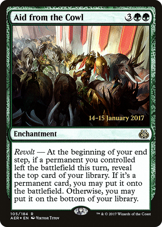 Aid from the Cowl (PAER-105S) - Aether Revolt Promos Foil