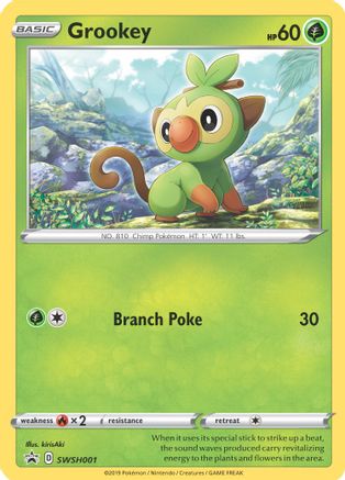 Grookey SWSH001 - SWSH Sword & Shield Promo Cards Holofoil - Promo