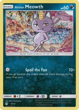 Alolan Meowth 10/12 - McDonalds Collection 2019 Holofoil