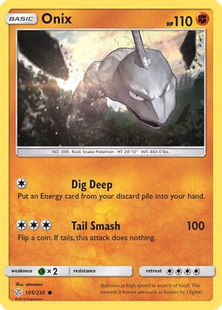 Onix (105/236) - SM  Cosmic Eclipse  - Common