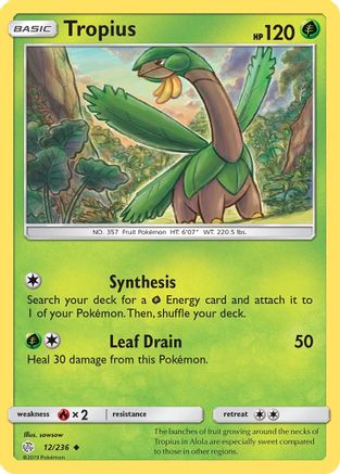 Tropius - 012/236 - SM  Cosmic Eclipse Reverse Holofoil