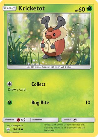 Kricketot (13/236) - SM  Cosmic Eclipse Reverse Holofoil - Common