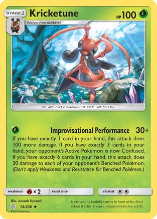 Kricketune (14/236) - SM  Cosmic Eclipse Reverse Holofoil - Uncommon