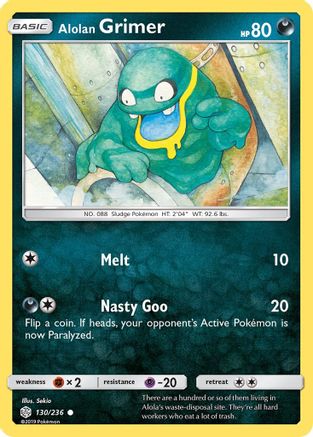 Alolan Grimer (130/236) - SM  Cosmic Eclipse  - Common