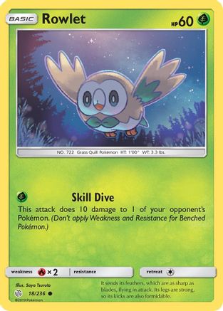 Rowlet - 18/236  - SM  Cosmic Eclipse Normal