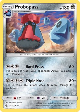 Probopass (141/236) - SM  Cosmic Eclipse Reverse Holofoil - Uncommon