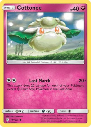 Cottonee (147/236) - SM  Cosmic Eclipse Reverse Holofoil - Common