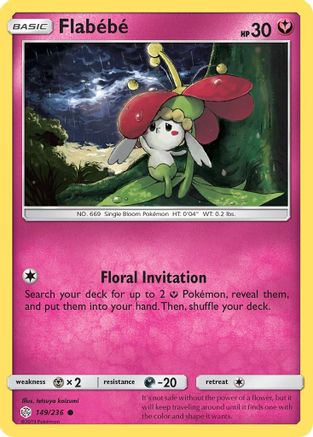 Flabebe 149/236 - SM  Cosmic Eclipse Normal - Common