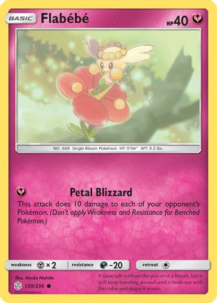 Flabebe (150/236) - SM  Cosmic Eclipse Reverse Holofoil - Common