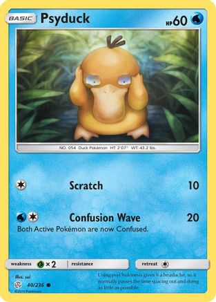 Psyduck (40/236) - SM  Cosmic Eclipse Reverse Holofoil - Common