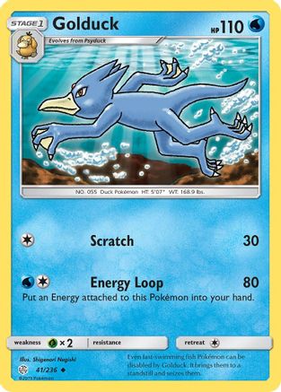 Golduck (41/236) - SM  Cosmic Eclipse  - Uncommon
