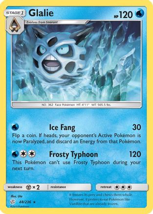Glalie (48/236) - SM  Cosmic Eclipse  - Rare