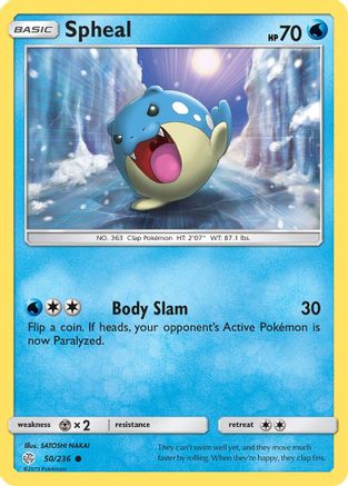 Spheal - 50/236  - SM  Cosmic Eclipse Normal