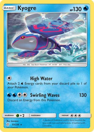 Kyogre (53/236) - SM  Cosmic Eclipse  - Rare