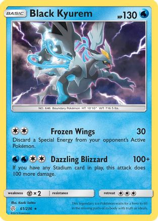 Black Kyurem (61/236) - SM  Cosmic Eclipse Holofoil - Holo Rare