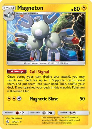 Magneton (69/236) - SM  Cosmic Eclipse Holofoil - Holo Rare