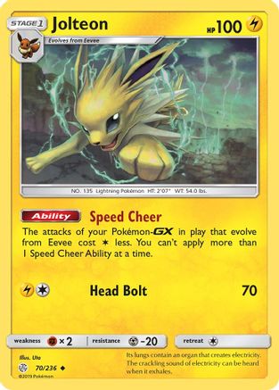 Jolteon (70/236) - SM  Cosmic Eclipse  - Uncommon