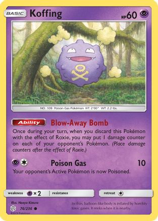 Koffing (76/236) - SM  Cosmic Eclipse  - Common