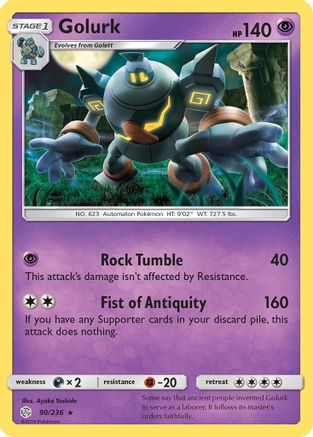Golurk (90/236) - SM  Cosmic Eclipse  - Rare