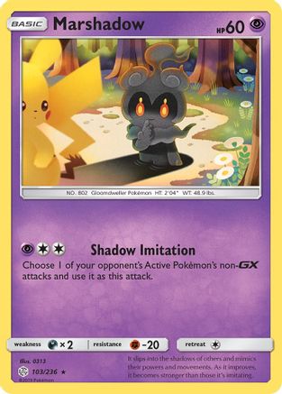 Marshadow - 103/236 - SM  Cosmic Eclipse Reverse Holofoil