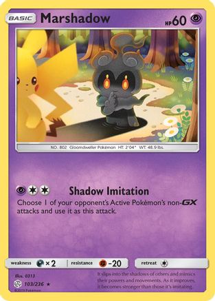 Marshadow (103/236) - SM  Cosmic Eclipse Reverse Holofoil - Rare