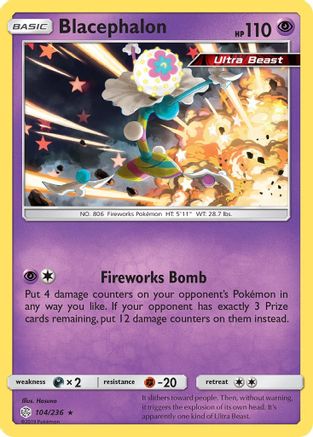 Blacephalon - 104/236 - SM  Cosmic Eclipse Holofoil - Holo Rare