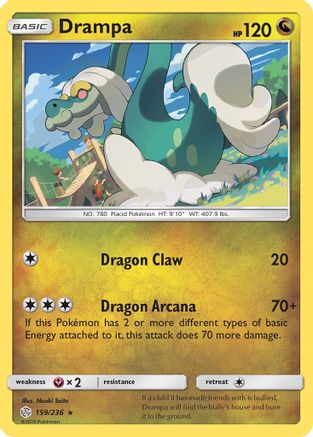 Drampa 159/236 - SM  Cosmic Eclipse Normal - Rare