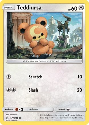 Teddiursa 171/236 - Cosmic Eclipse Reverse Holofoil