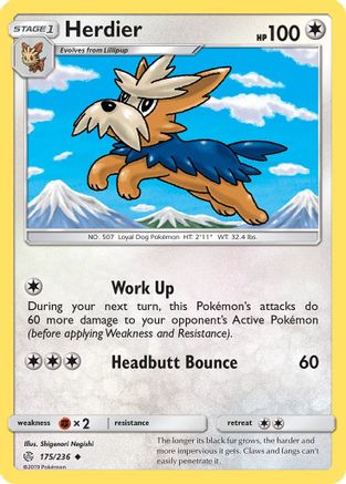 Herdier (175/236) - SM  Cosmic Eclipse Reverse Holofoil - Uncommon