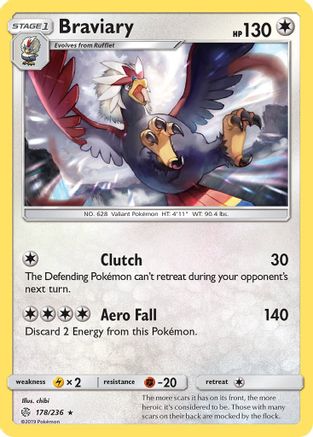 Braviary (178/236) - SM  Cosmic Eclipse  - Rare