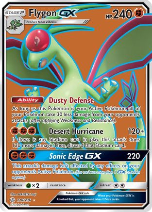 Flygon GX (Full Art) (218/236) - SM  Cosmic Eclipse Holofoil - Ultra Rare