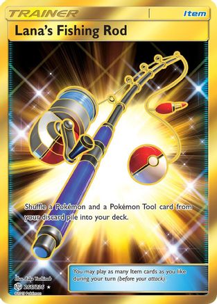 Lana's Fishing Rod (Secret) (266/236) - SM  Cosmic Eclipse Holofoil - Secret Rare