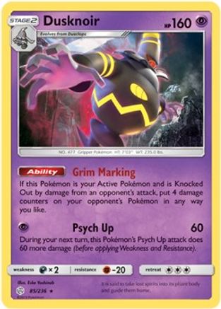 Dusknoir 085/236 - Deck Exclusives Normal - Rare