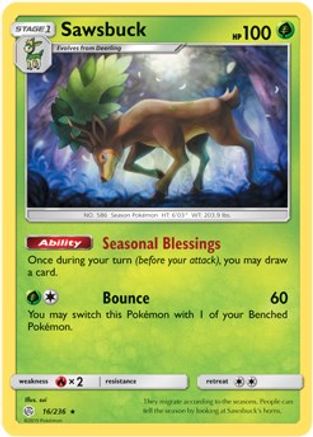 Sawsbuck - 16/236 (Prerelease Kit Exclusive) 16 - Deck Exclusives