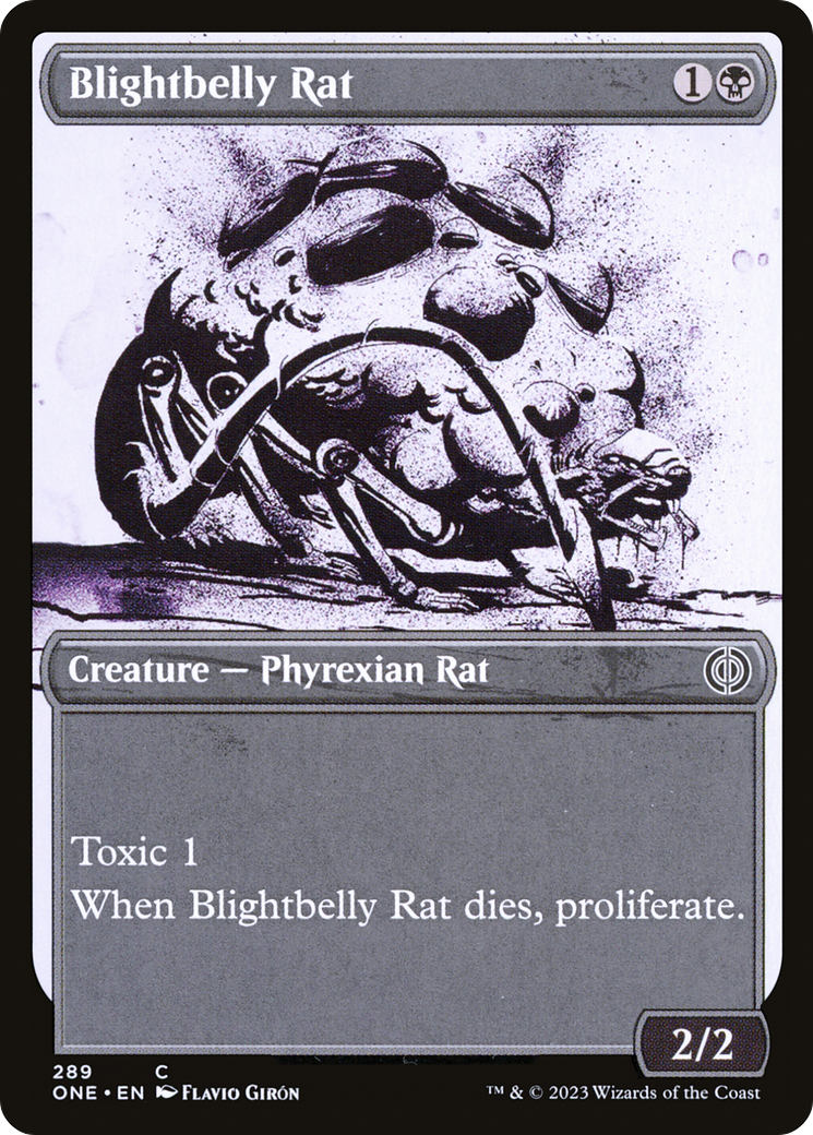 Blightbelly Rat (Showcase) (ONE-289) - Phyrexia: All Will Be One: (Showcase)