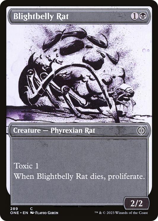 Blightbelly Rat (Showcase) (ONE-289) - Phyrexia: All Will Be One: (Showcase) Foil