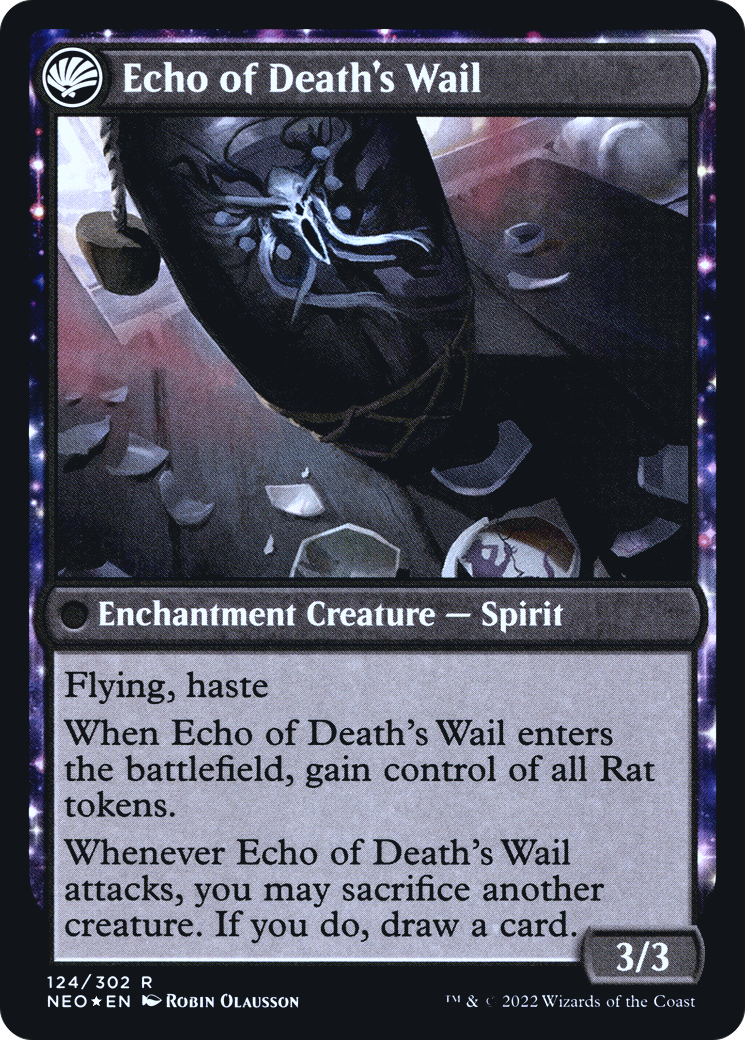 Tribute to Horobi (PRE-124) - Kamigawa: Neon Dynasty Promos: (fandfc) Foil