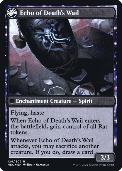 Tribute to Horobi // Echo of Death's Wail (PNEO-124S) - Kamigawa: Neon Dynasty Promos: (fandfc) Foil