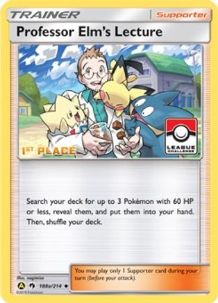 Professor Elm's Lecture 188a/214 - Lost Thunder Reverse Holofoil