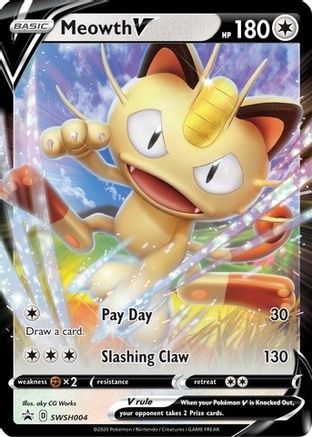 Meowth V (SWSH004/307) - SWSH Sword & Shield Promo Cards Holofoil - Promo