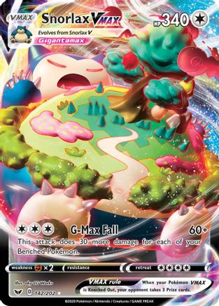 Snorlax VMAX 142/202 - SWSH01 Sword & Shield Base Set Holofoil - Ultra Rare