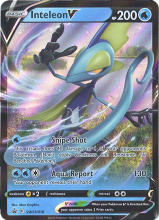 Inteleon V SWSH016 - SWSH Sword & Shield Promo Cards Holofoil - Promo