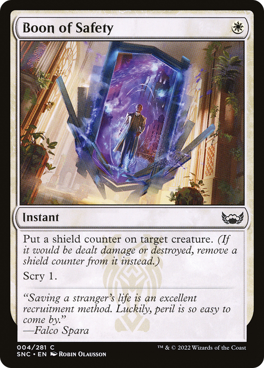 Boon of Safety (SNC-004) - Streets of New Capenna Foil