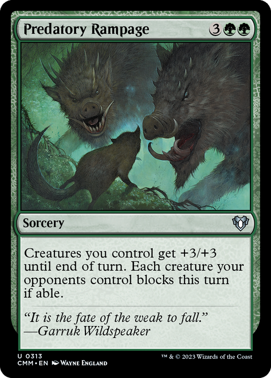 Predatory Rampage (CMM-313) - Commander Masters Foil