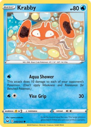 Krabby (042) 042/202 - SWSH01 Sword & Shield Base Set Normal - Common
